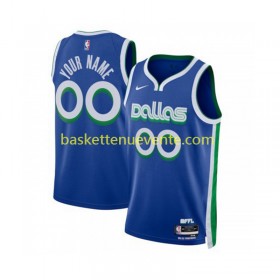 Maillot Basket Dallas Mavericks Personnalisé Nike City Edition 2022-2023 Bleu Swingman - Homme